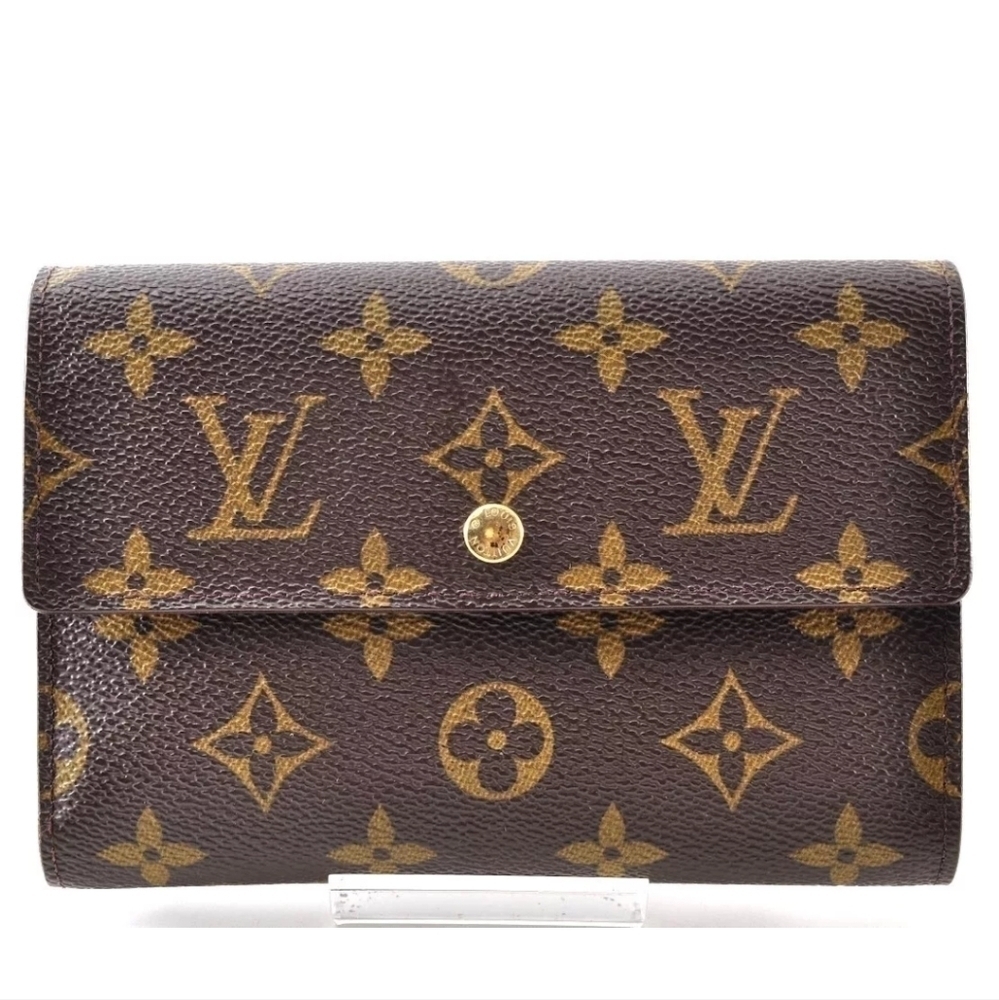 LOUIS VUITTON LV Portefeuille Papier Monogram Tri-Fold Wallet